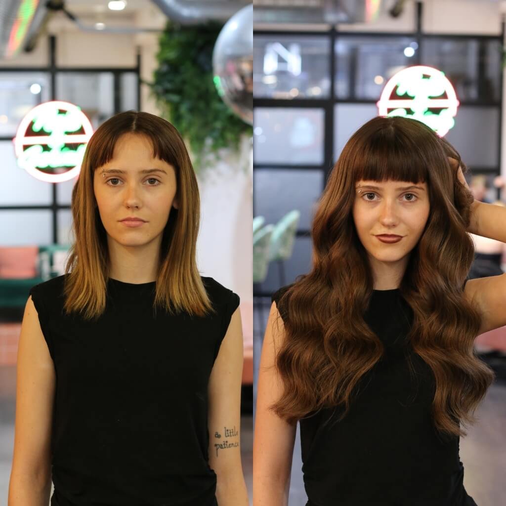 18 inch hair extensions transformation