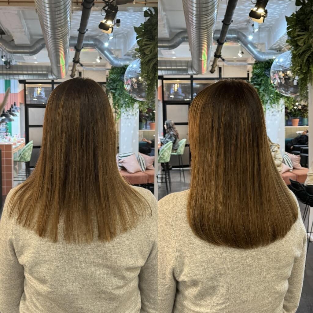thickening hair extensions before and after