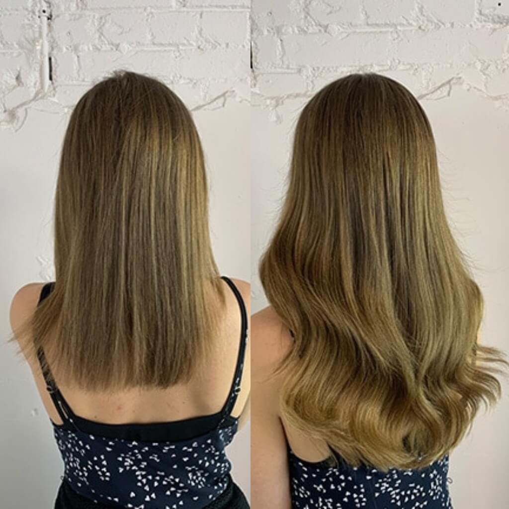 lengthening hair extensions before and after