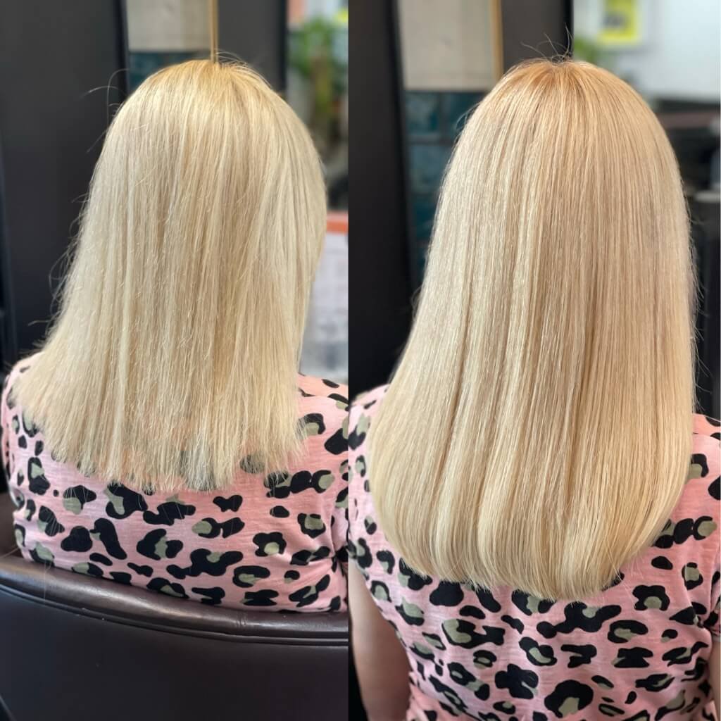 hair extensions before and after