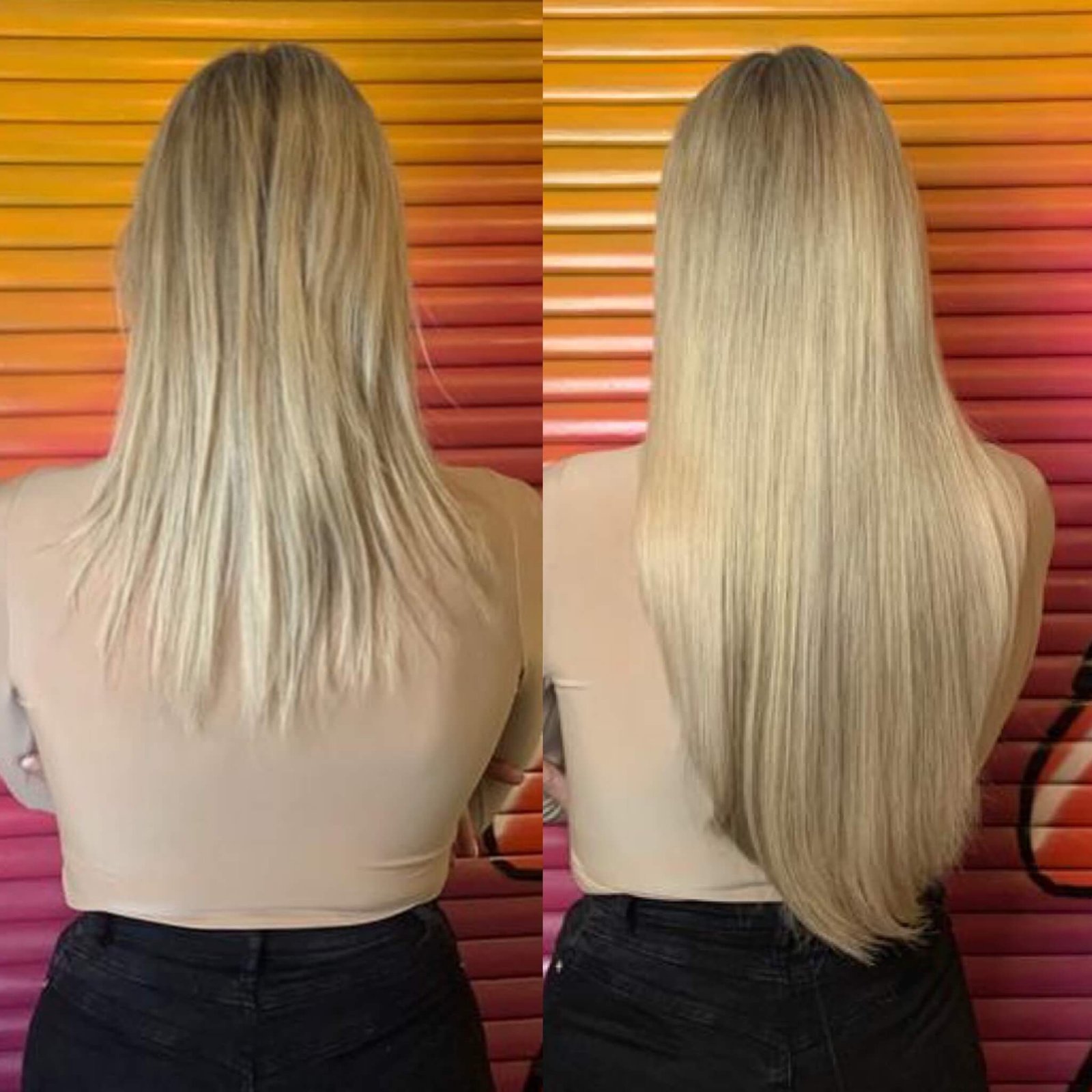 pure diamond lengthening hair extensions before and after