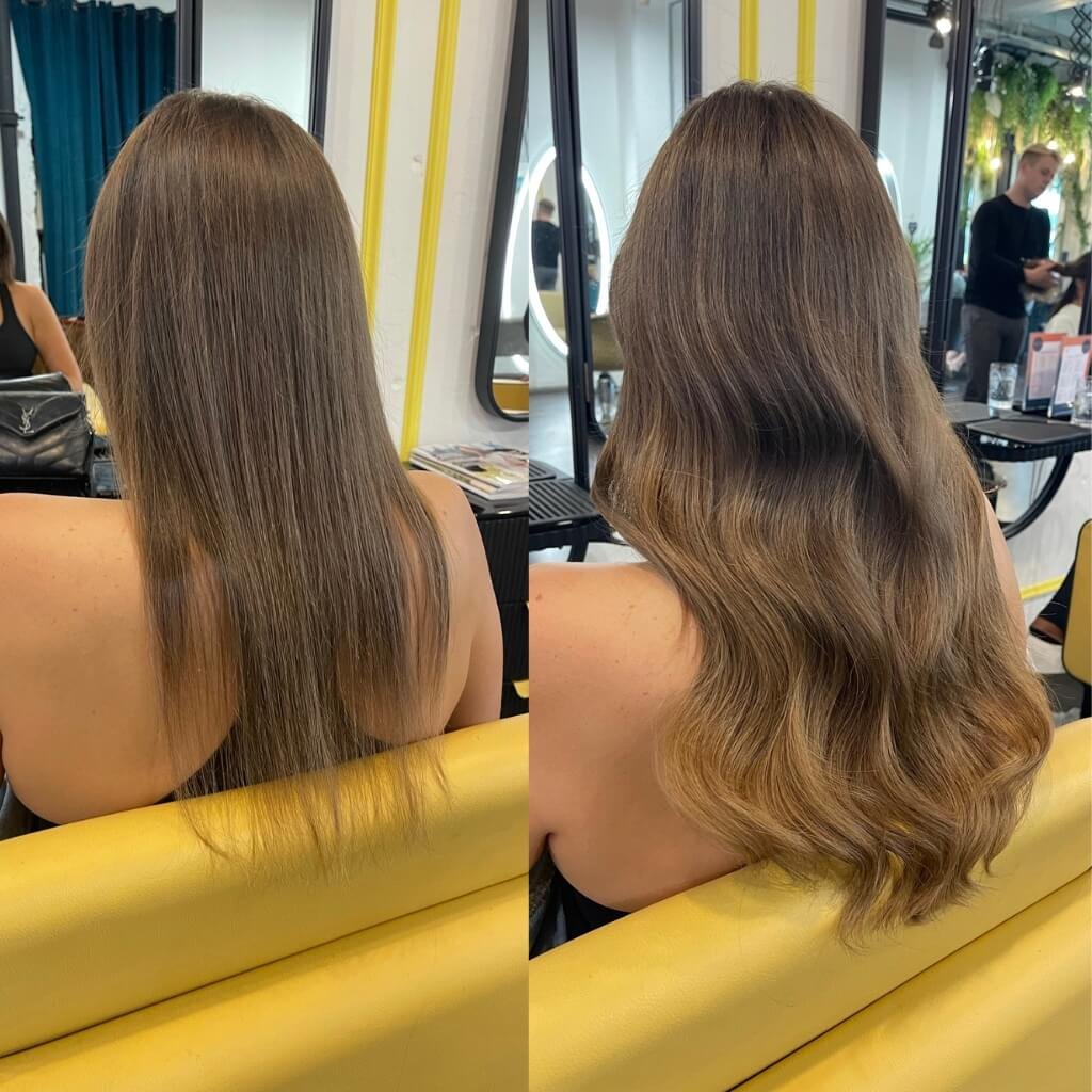 hair extensions before and after