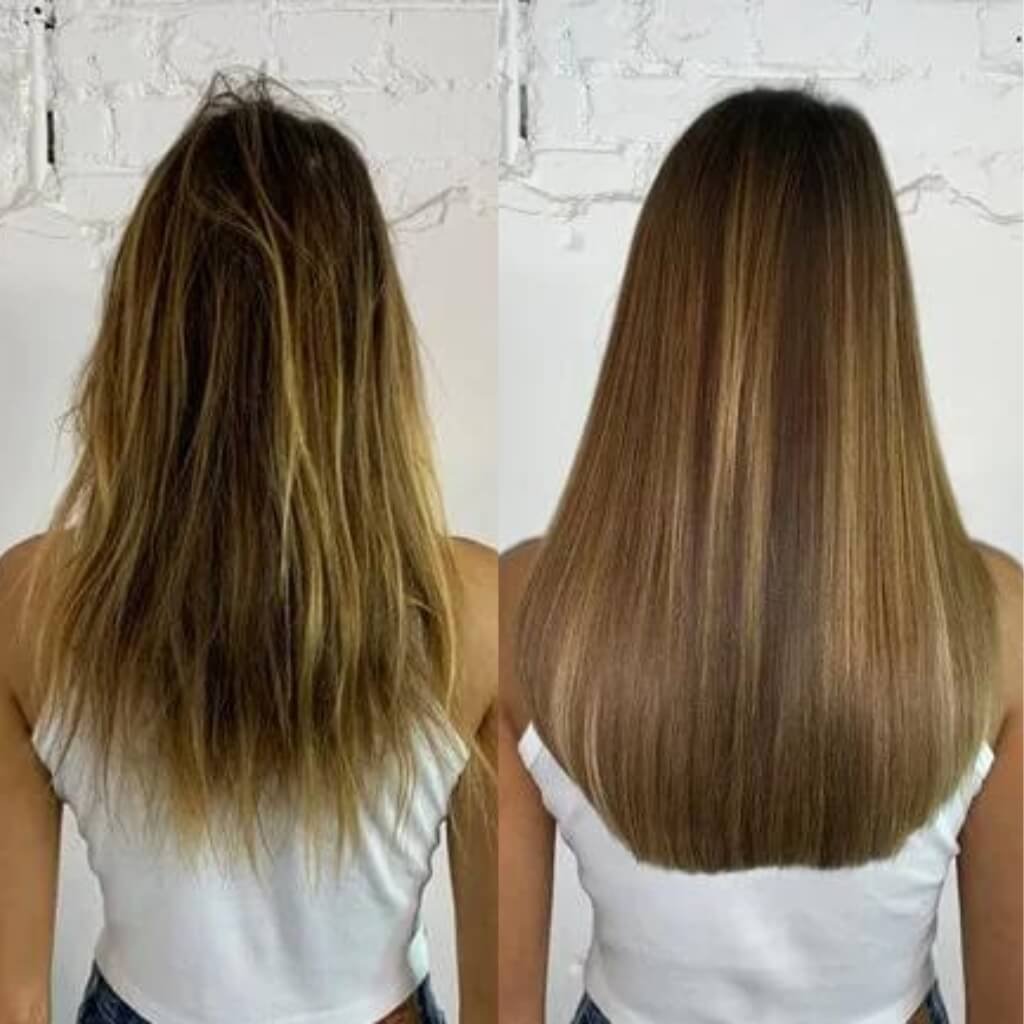 thickening hair extensions before and after