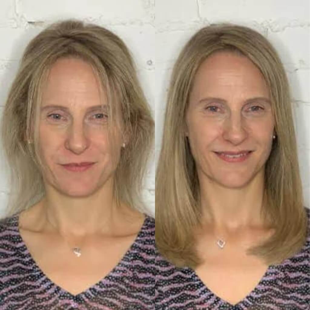 thickening hair extensions before and after