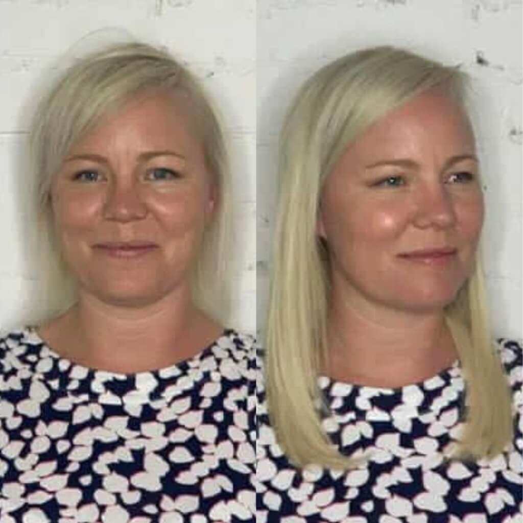 lengthening hair extensions before and after