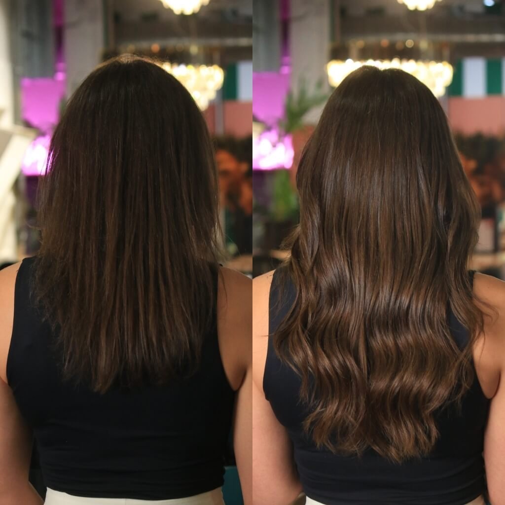 lengthening hair extensions before and after