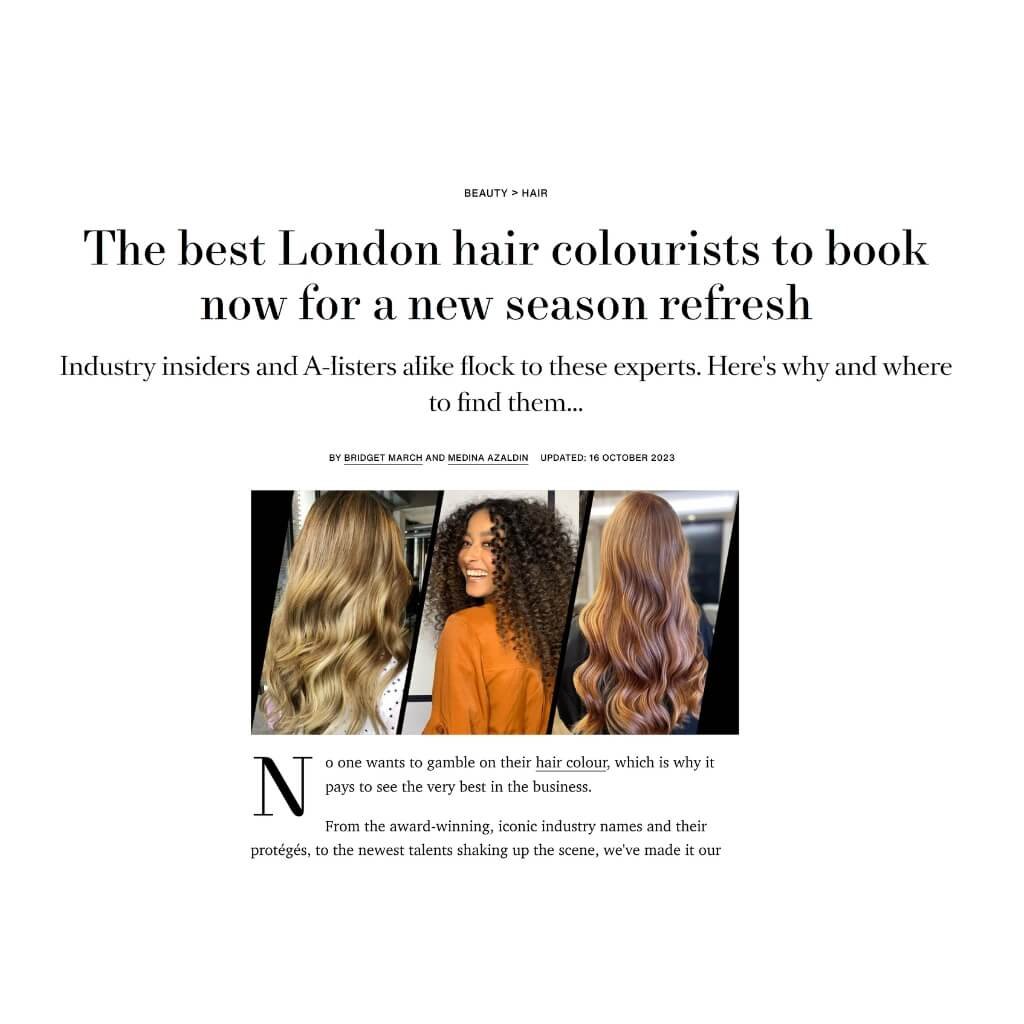 Harpers Bazaar best London hair colourists