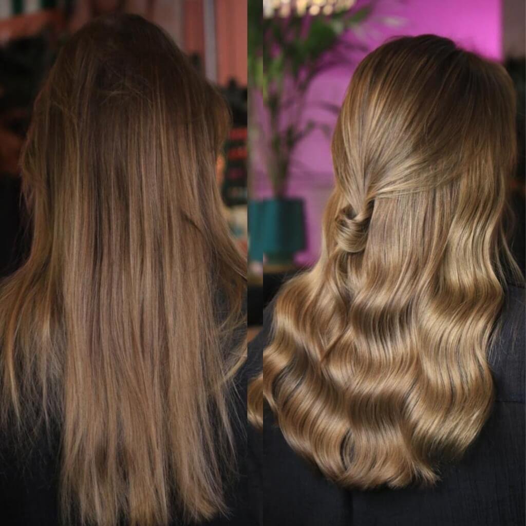 balayage hair colour before and after