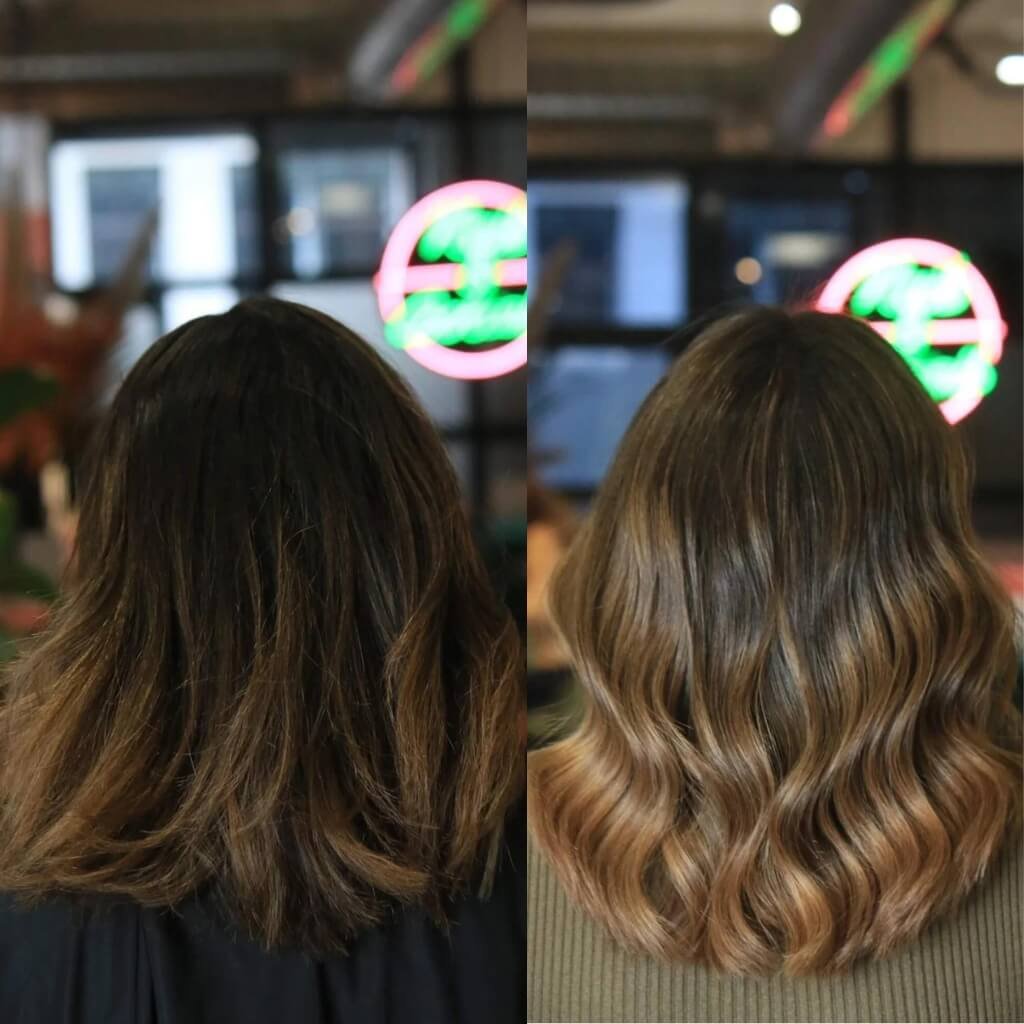 lowlights before and after