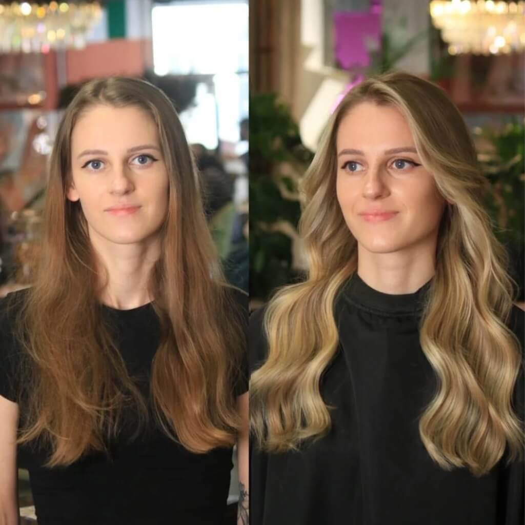 hair colour before after