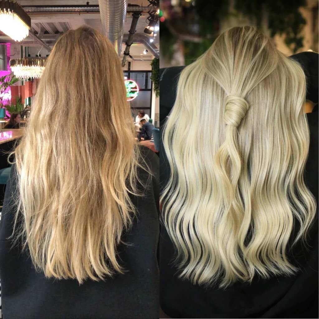 hair colour before and after