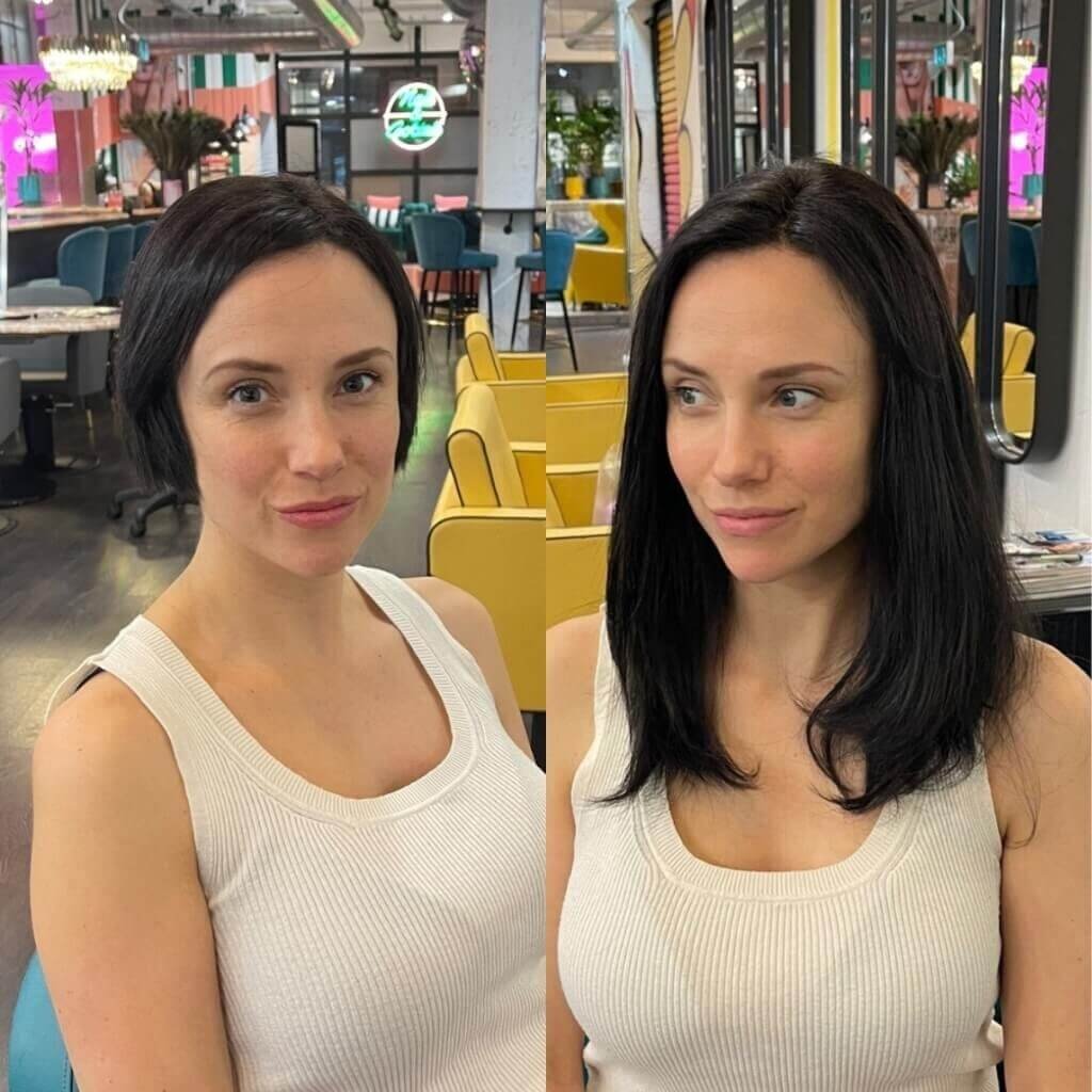 hair-extensions-before-after-117 hair extensions before and after bob to long hair