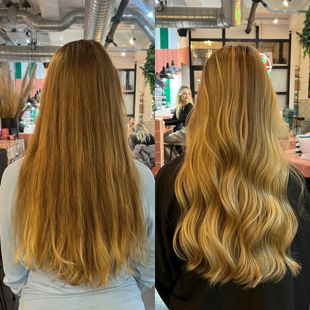 balayage before and after