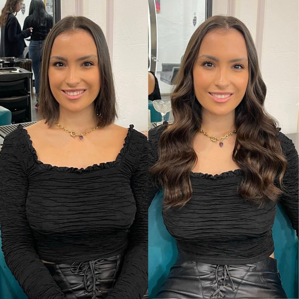 hair-extensions-before-after-120 hair extensions before and after black wavy hair