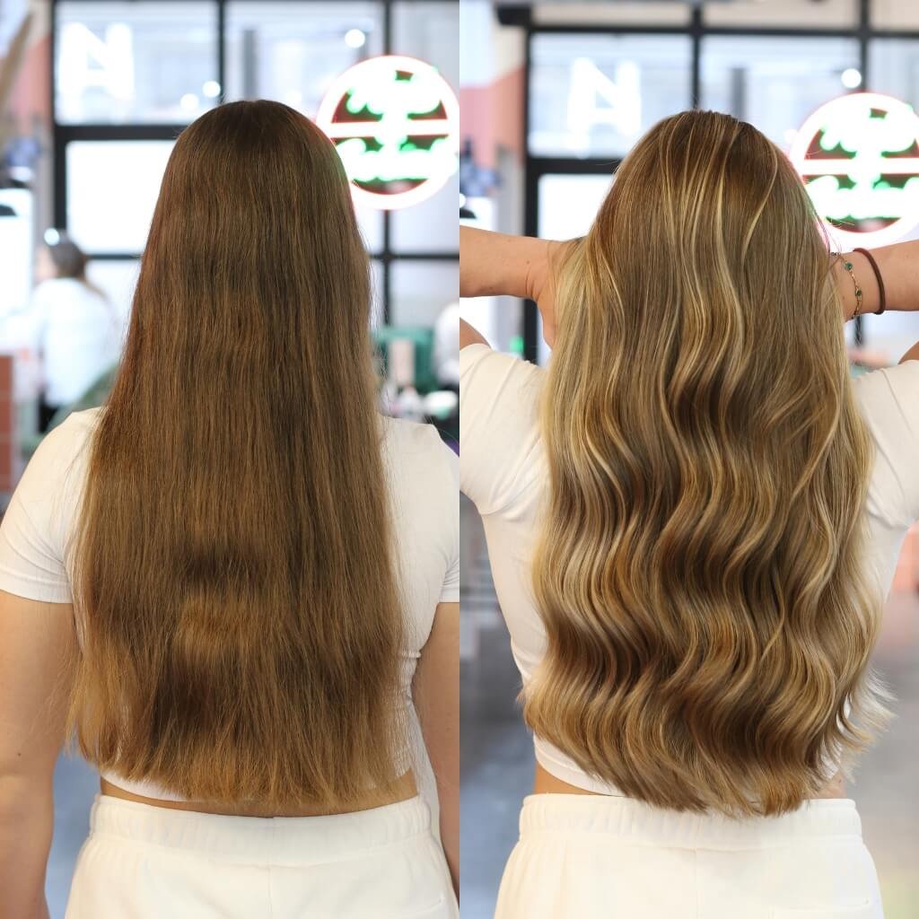 Balayage before and after