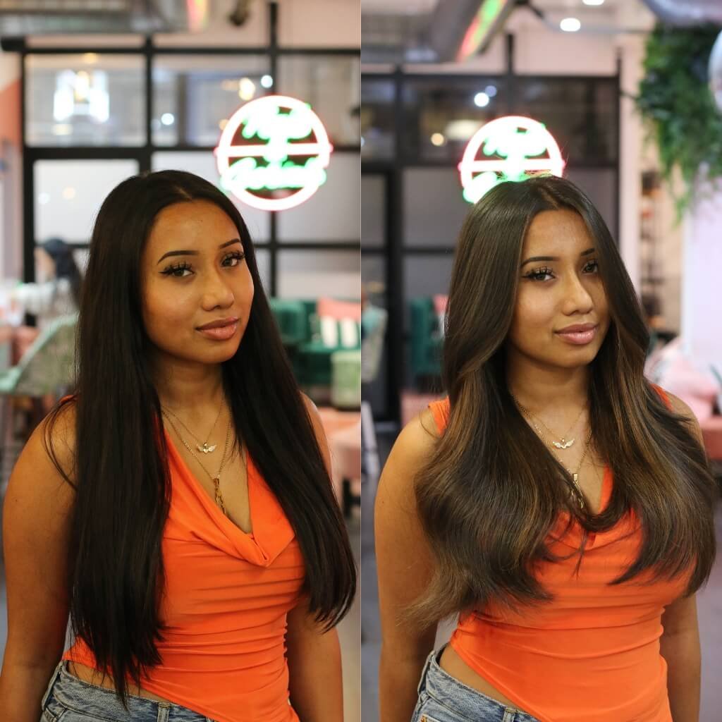 Hair Colour Transformation Before And After