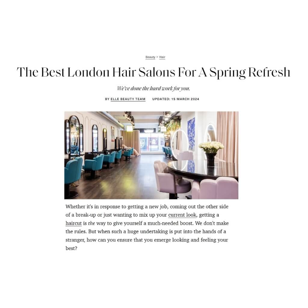 ELLE The best hair salons for a spring refresh