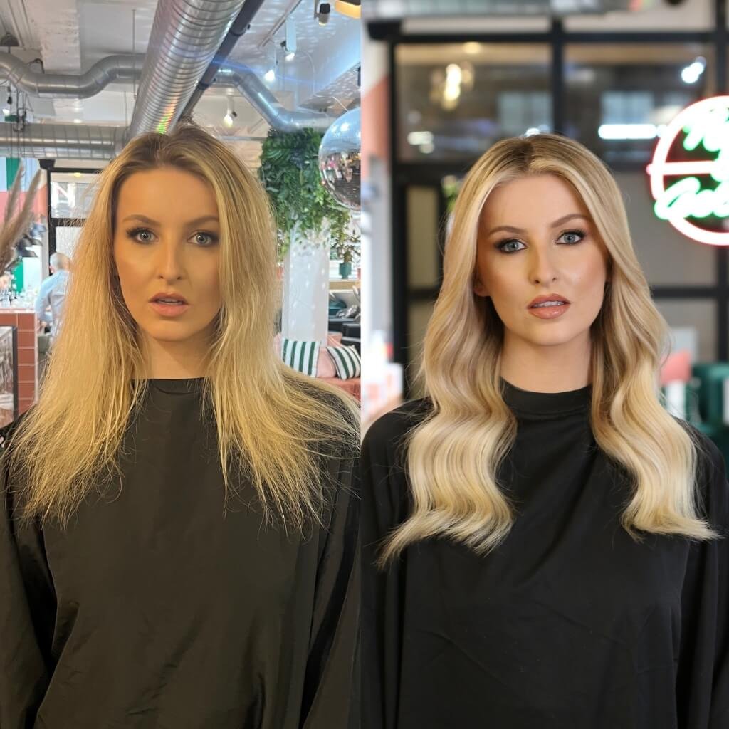 Hair Colour Before and After