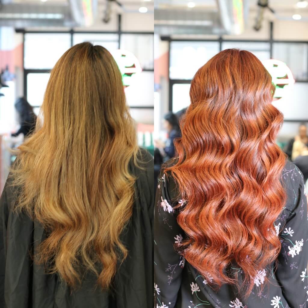 brown to ginger hair colour