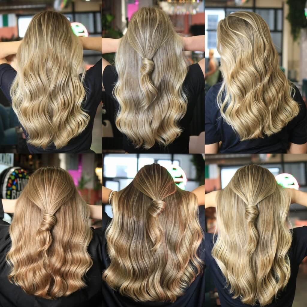 Hair colour London collage