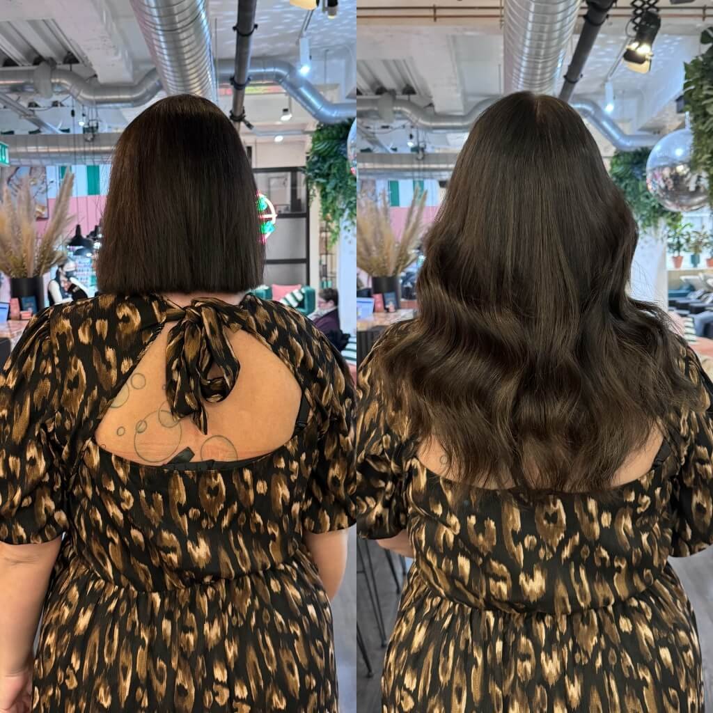 Hair extensions before and after bob